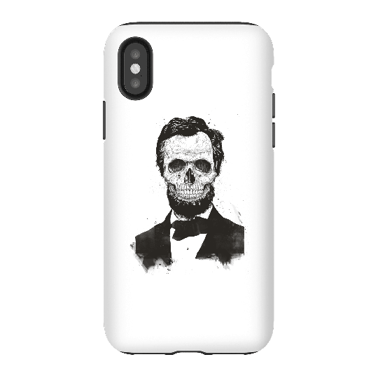 Balazs Solti Suited And Booted Skull Phone Case for iPhone and Android - iPhone X - Tough Case - Gloss