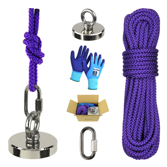 (75mm 200kg, 20m) Paragon Deluxe Magnet Fishing Kit