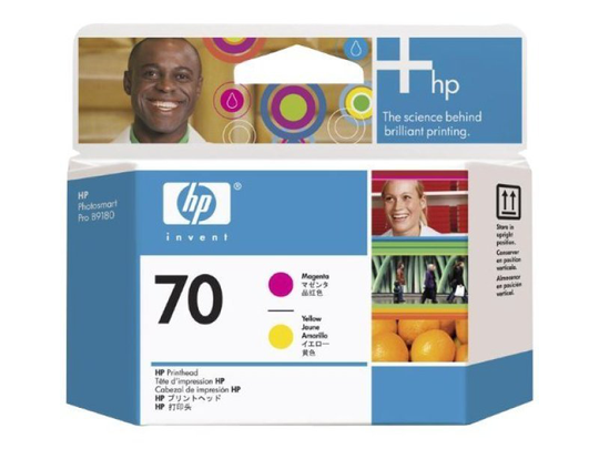 HP 70 Magenta & Yellow Printhea Original DesignJet Printhead For use with - Designjet Z3200 & Z3100 - C9406A