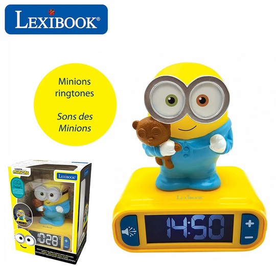 Lexibook Despicable Me Minions Childrens Clock With Night Light