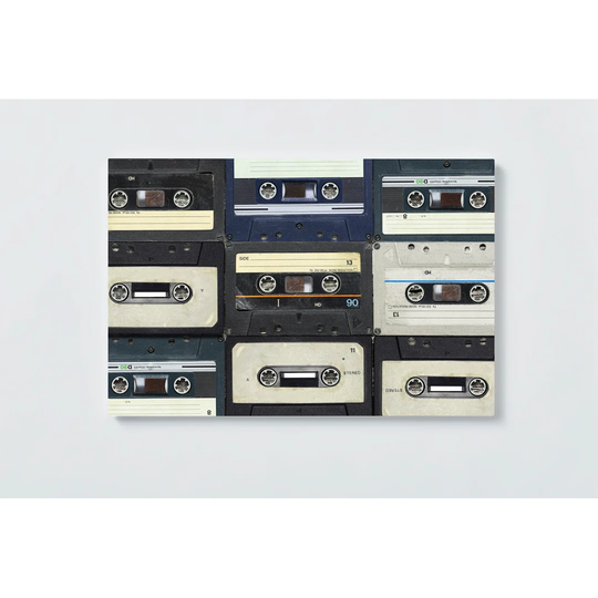 Cassettes Motif Magnetic Wall Mounted Cork Board