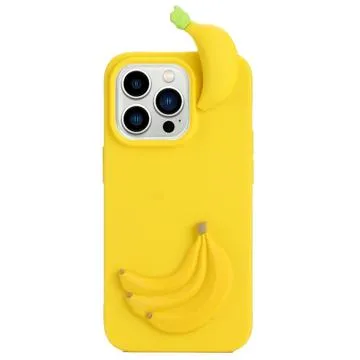 3D Cartoon iPhone 14 Pro Max TPU Case - Banana
