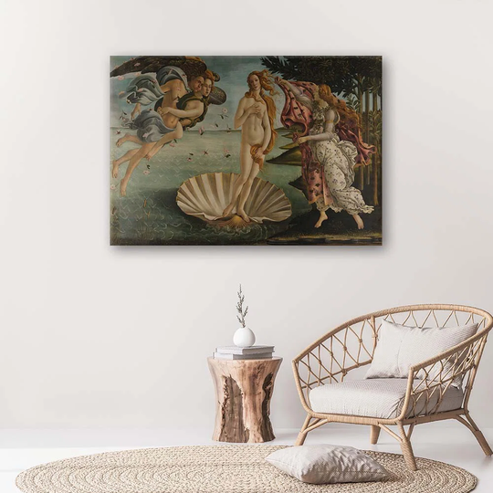 Canvas Print REPRODUCTION Birth Of Venus - S. Botticelli,