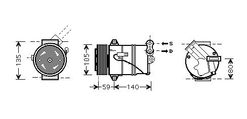 Compressor, air conditioning *** IR PLUS *** 3700K437