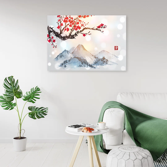 Canvas Print, Zen Red 16773