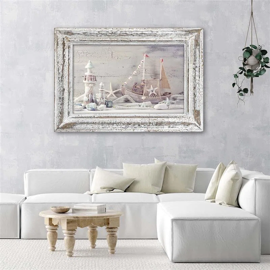 Canvas Print Maritime Shabby Chic Beige
