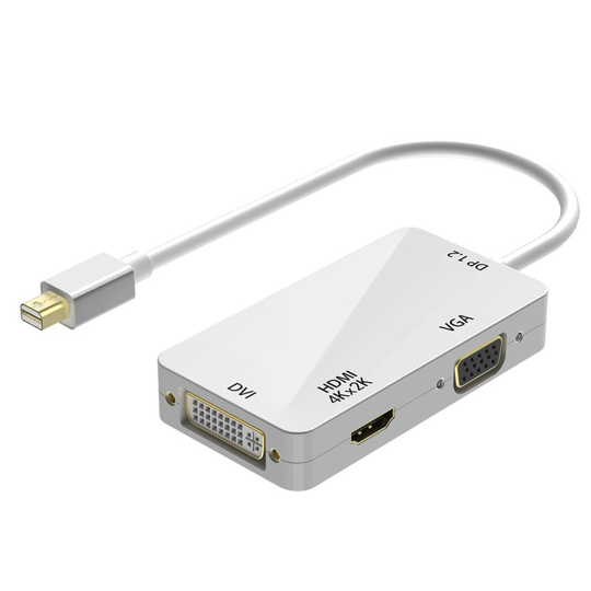 Thunderbolt Adapter, [Mini DP V1.2 Version] Mini Displayport to HDMI / VGA / DVI Video Converter for Apple Macbook, Macbook Pro, iMac, Macbook Air,...