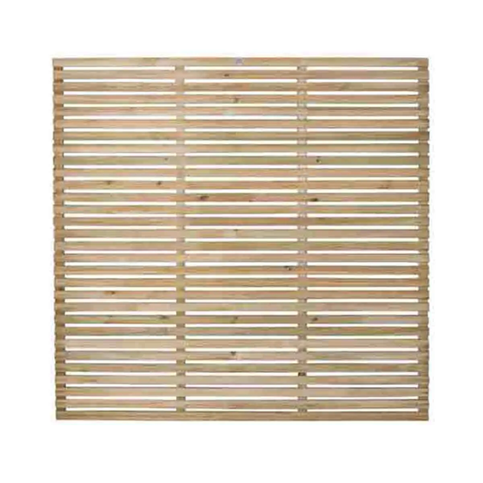 Forest Garden 5'11'' x 5'11'' (180 x 180cm) Pressure Treated Slatted Fence Panel