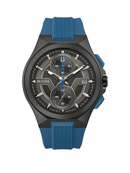 Bulova Men'S Maquina Blue Strap Watch