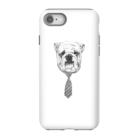 Balazs Solti Suited And Booted Bulldog Phone Case for iPhone and Android - iPhone 8 - Tough Case - Gloss