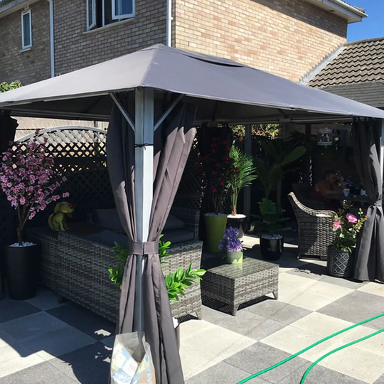 Glendale Vintage Grey Gazebo - 4m x 3m