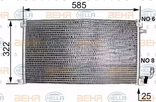 Condenser Air Conditioning 8FC351038-221 by Hella
