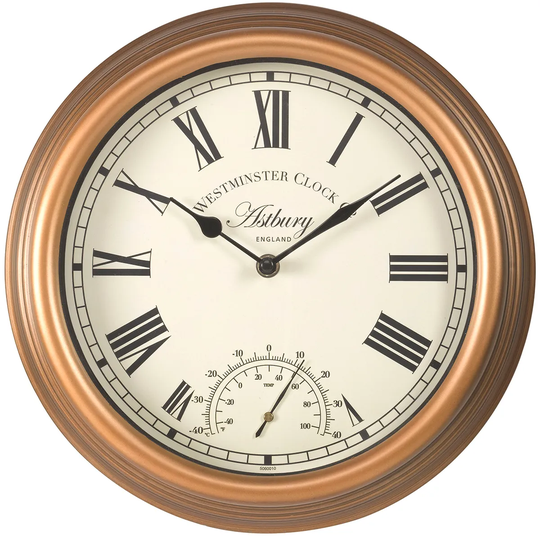 Smart Garden Astbury Wall Clock and Thermometer 12"