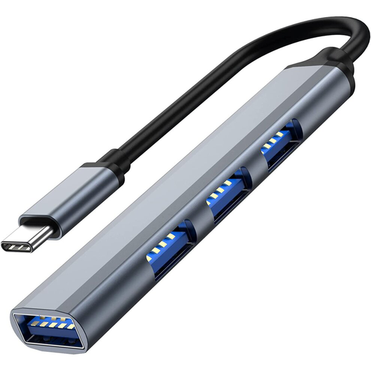 DRAGON SLAY 4 Port USB Type C to Type A Hub Adapter, compatible with iPad Pro/Air 2021/2020/2019, PC, Mac (1x USB 3.0 + 3x USB...