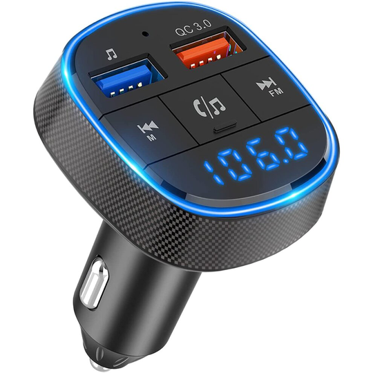 Clydek FM Transmitter for Car, Bluetooth 5.0 Car Radio Audio Adapter