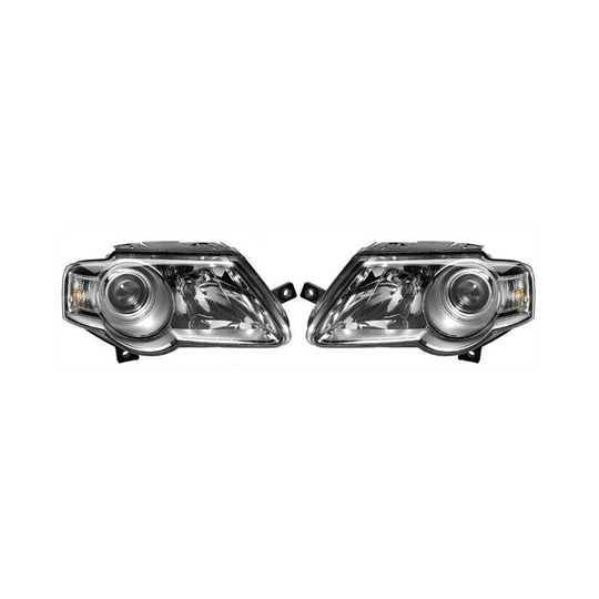 VW Passat Mk6 B6 Saloon 6/2005-3/2011 Hella Headlights Headlamps Pair O/S & N/S