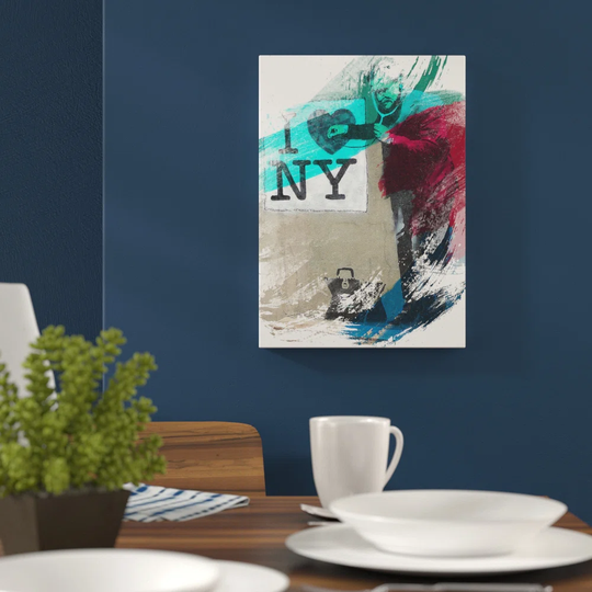 'Banksy I Heart New York NY Graffiti' Graphic Art Print Poster