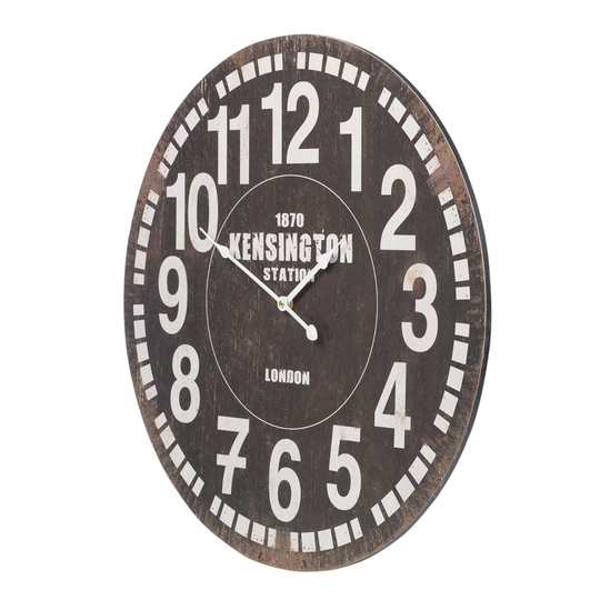 1870 Kensington Station Shabby Elegance 60cm Wall Clock