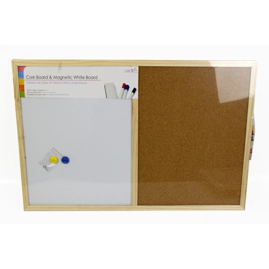 Cork Board & Magnetic White Board - Memo/Planner