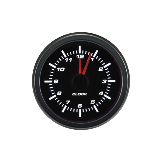 Performance Instrument Black Analog Clock 52mm PI 48912