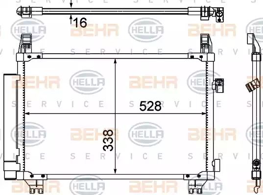 Condenser Air Conditioning 8FC351307-671 by Hella