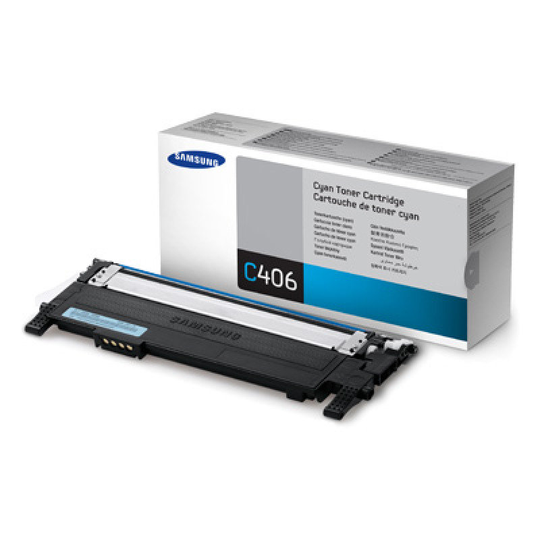 Samsung CLT-C406S Cyan Original Toner Cartridge - Standard Yield 1000 Pages - ST984A