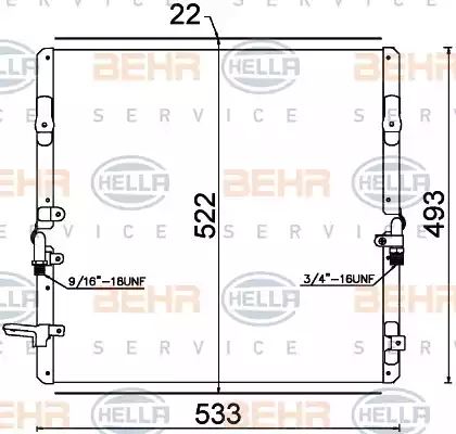Condenser Air Conditioning 8FC351307-591 by Hella