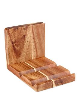 Cole & Mason Acacia Wood Recipe Book And Phone Stand