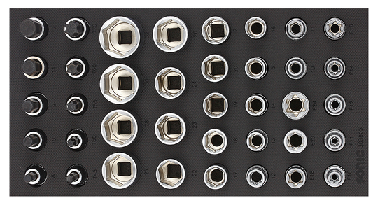 Sonic Bit socket set 1/2", SFS 1/3 38-piece 303805
