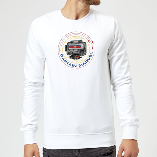 Captain Marvel Pager Sweatshirt - White - M - White