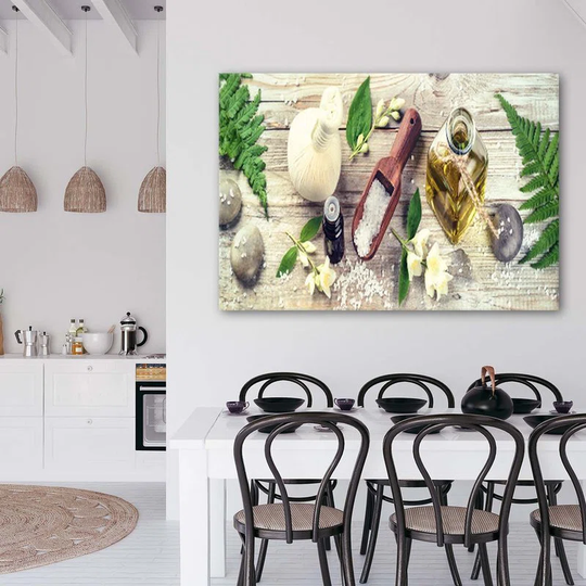 Canvas Print Spices Herbs Beige