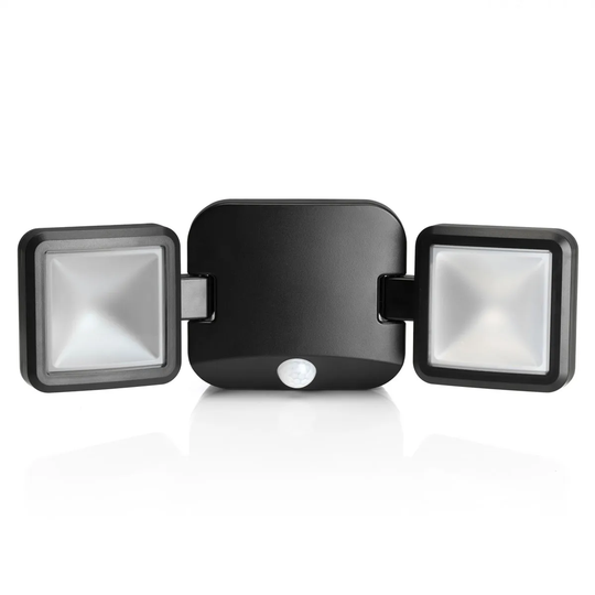 Auraglow 10W Battery Operated PIR Dual Head Security Light