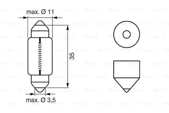 Bosch 1987302281 Tail Lamp Car Bulb C5W 12 V 5 W