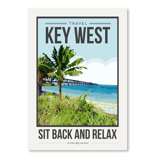 'Travel Poster Key West' by Brooke Witt Vintage Advertisement