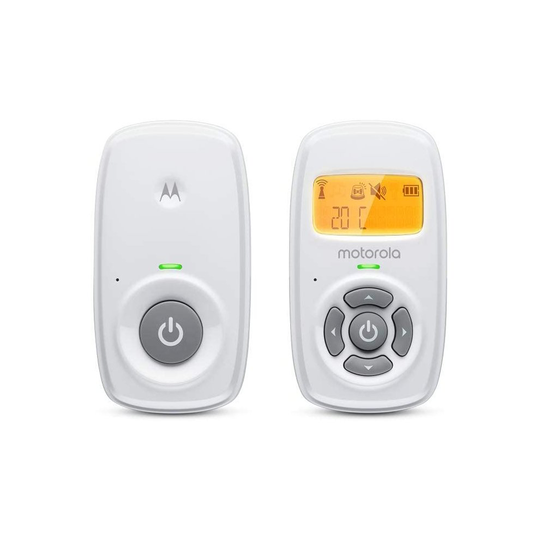 Motorola MBP24 Audio Baby Monitor with Room Temperature Display, High Sensitivity Microphone and Two-Way Talk