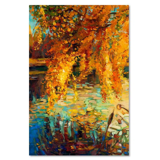 Canvas Print Autumn Nature Leaves As Painted