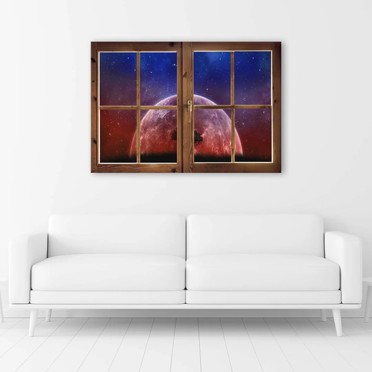 Canvas Print Window Of The Moon Tree