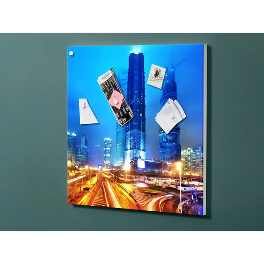 Notiz Motive City Life Magnetic Wall Mounted Cork Board