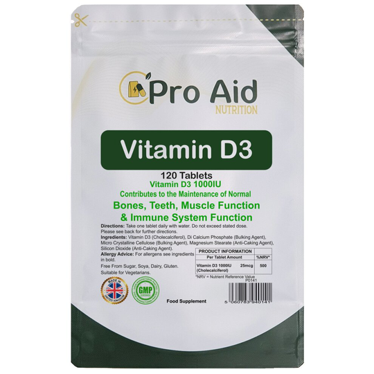 Vitamin D3 Tablets 1000IU 120 Pack by ProAid