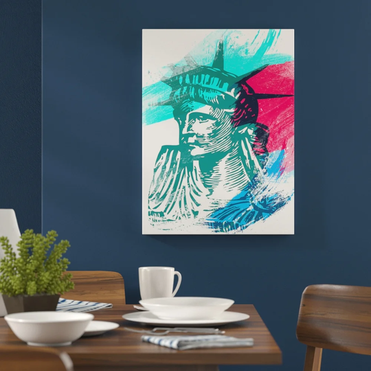 'The Statue of Liberty New York City' Graphic Art Print Poster