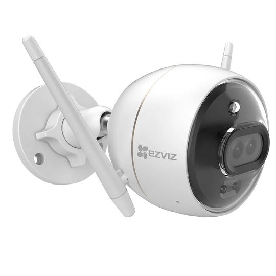 EZVIZ C3X Outdoor Camera with Dual Lens Colour Night Vision, powered by Dark-Fighter - White