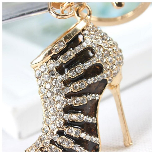 (Black) Rhinestone Shoe Key Ring