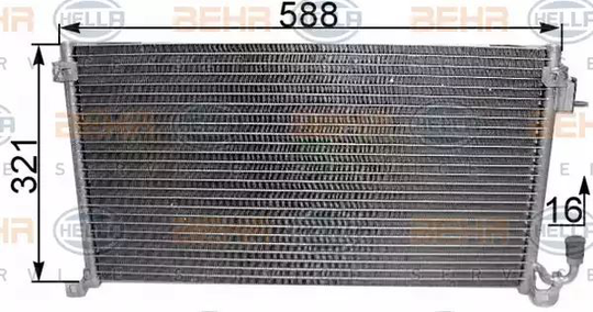 Condenser Air Conditioning 8FC351300-291 by Hella