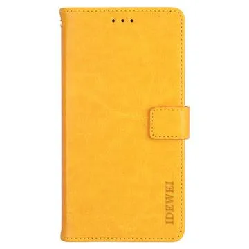 Idewei iPhone 14 Wallet Case with Magnetic Closure - Yellow