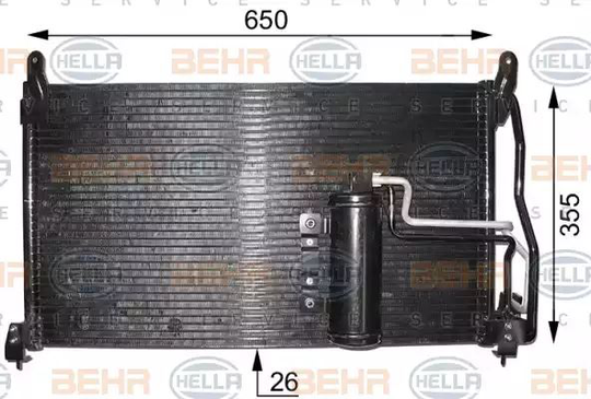 Condenser Air Conditioning 8FC351301-551 by Hella