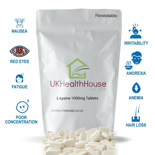 (L-Lysine 1000mg Tablets - Fights Cold Sores, Herpes - Amino Acid x 30) L-Lysine 1000mg Tablets - Fights Cold Sores