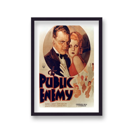 Vintage Movie Print James Cagney The Public Enemy With Border