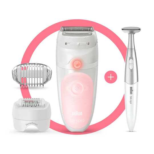 Braun BRASES5820 Silk-epil 5 5-820 Epilator for Women - White and Pink