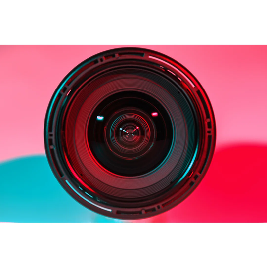 Camera and Light Flash - Wrapped Canvas Photograph