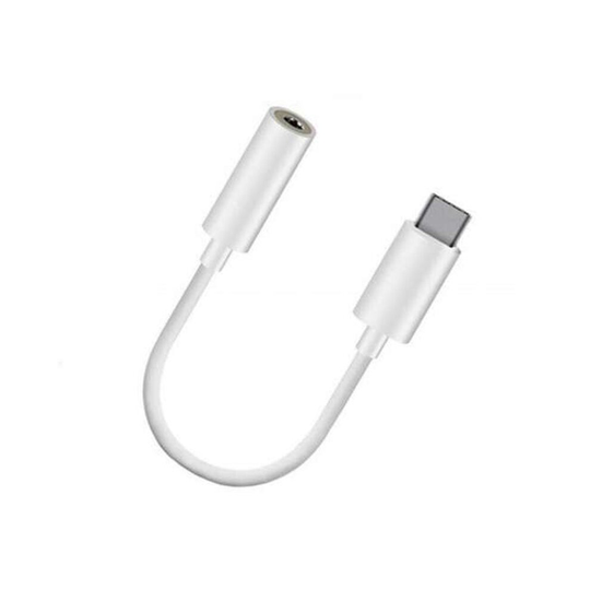 Type C Usb C Male To 3.5 Audio Female Jack Converter Adapter Connector White